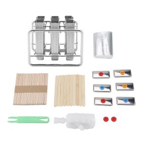 Stainless Steel Molds Ice Cream Industrial Home Kitchen DIY Ice Pop Mould Maker Tool (2#) (Option: Round headed double groove)
